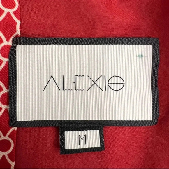 ALEXIS Coretti Mini Dress Blouson Top Flounce Hem Printed Preppy Coastal Size M - Picture 10 of 12